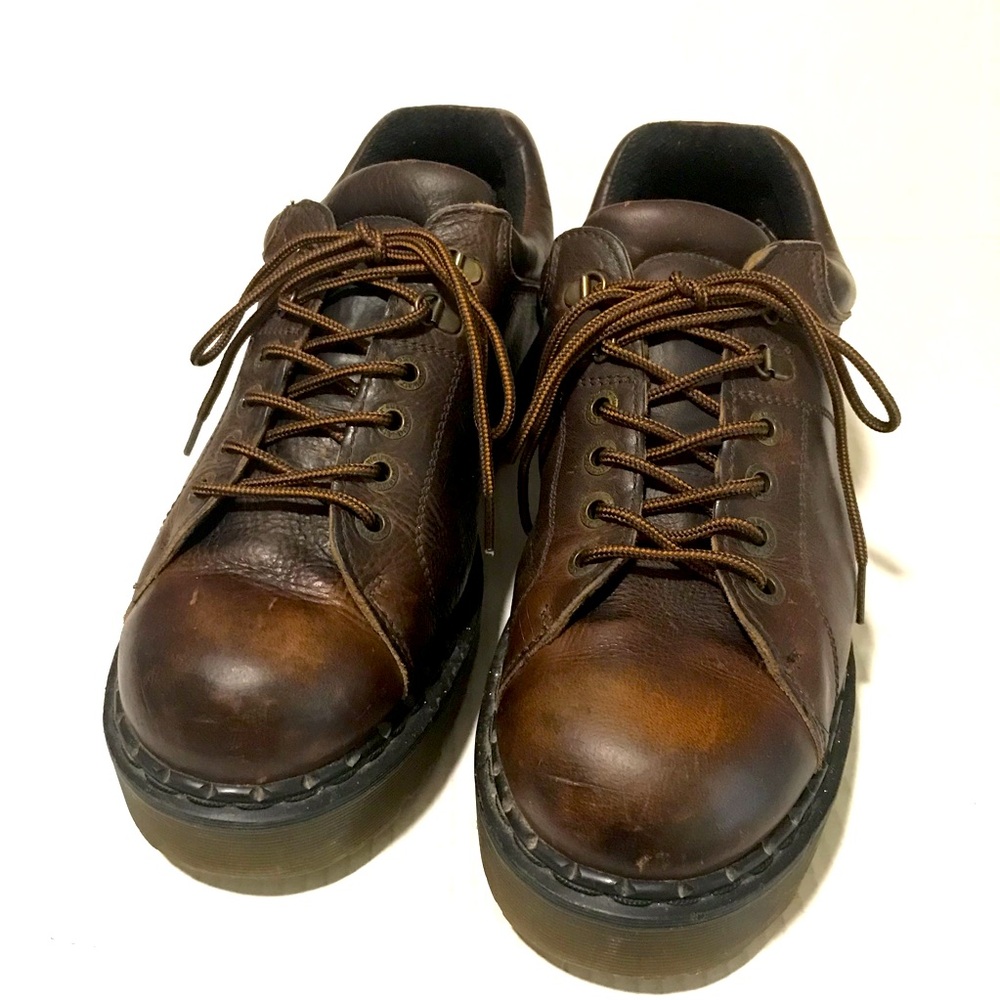 Dr Martens 8312 Made in England Brown Leather Shoes Oxfords Mens Size 12 Vintage